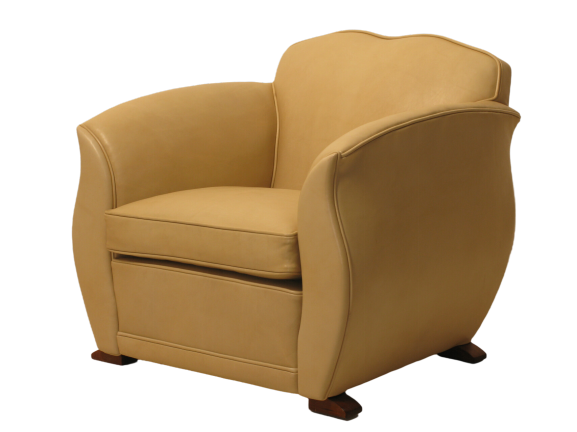 Tulip leather club chair