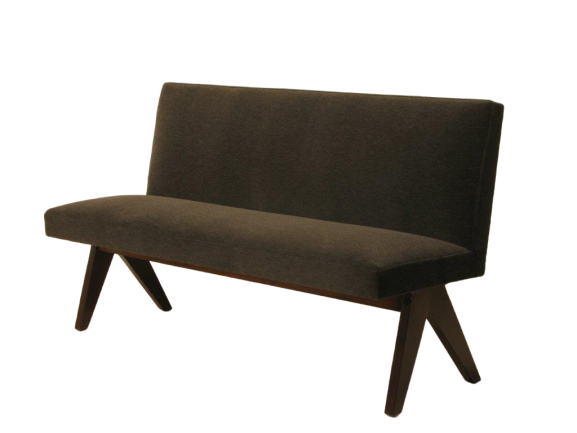 Jeanneret banquette in alpaca velvet