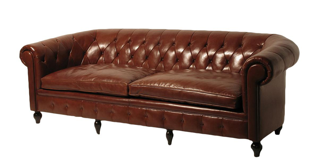 Mr Bai leather Chesterfield 3 seater